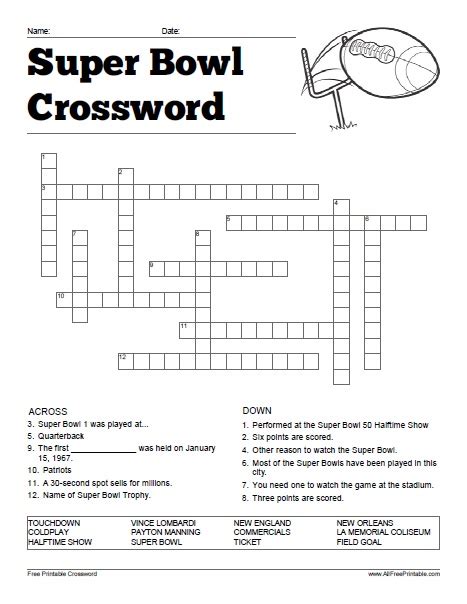 The <b>Crossword</b> Solver finds answers to classic crosswords and cryptic <b>crossword</b> puzzles. . Super bowl athlete for short crossword